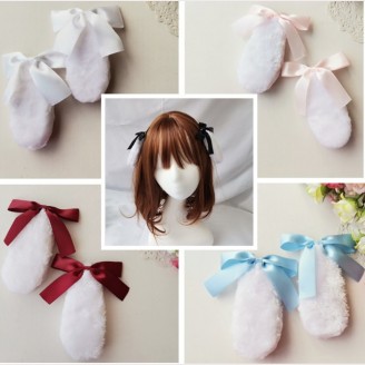 Plush Rabbit Ear Lolita Hair Clips * $15 for 3 pairs * (WST11)